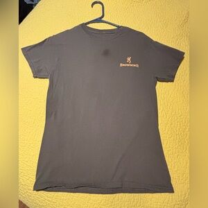Browning Gray Short Sleeve Tee with Iconic Logo